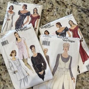 4 Vogue Vintage Sewing Patterns Casual & Dresses. Uncut. 4044